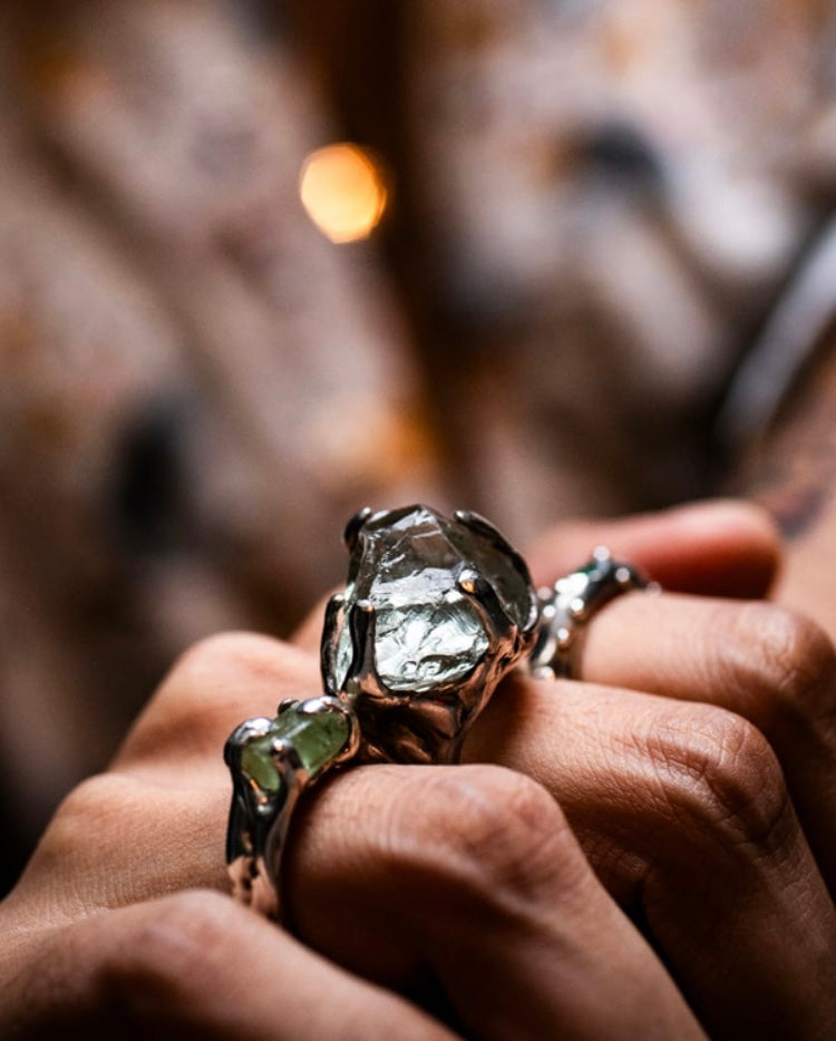 'Prasiolite ring