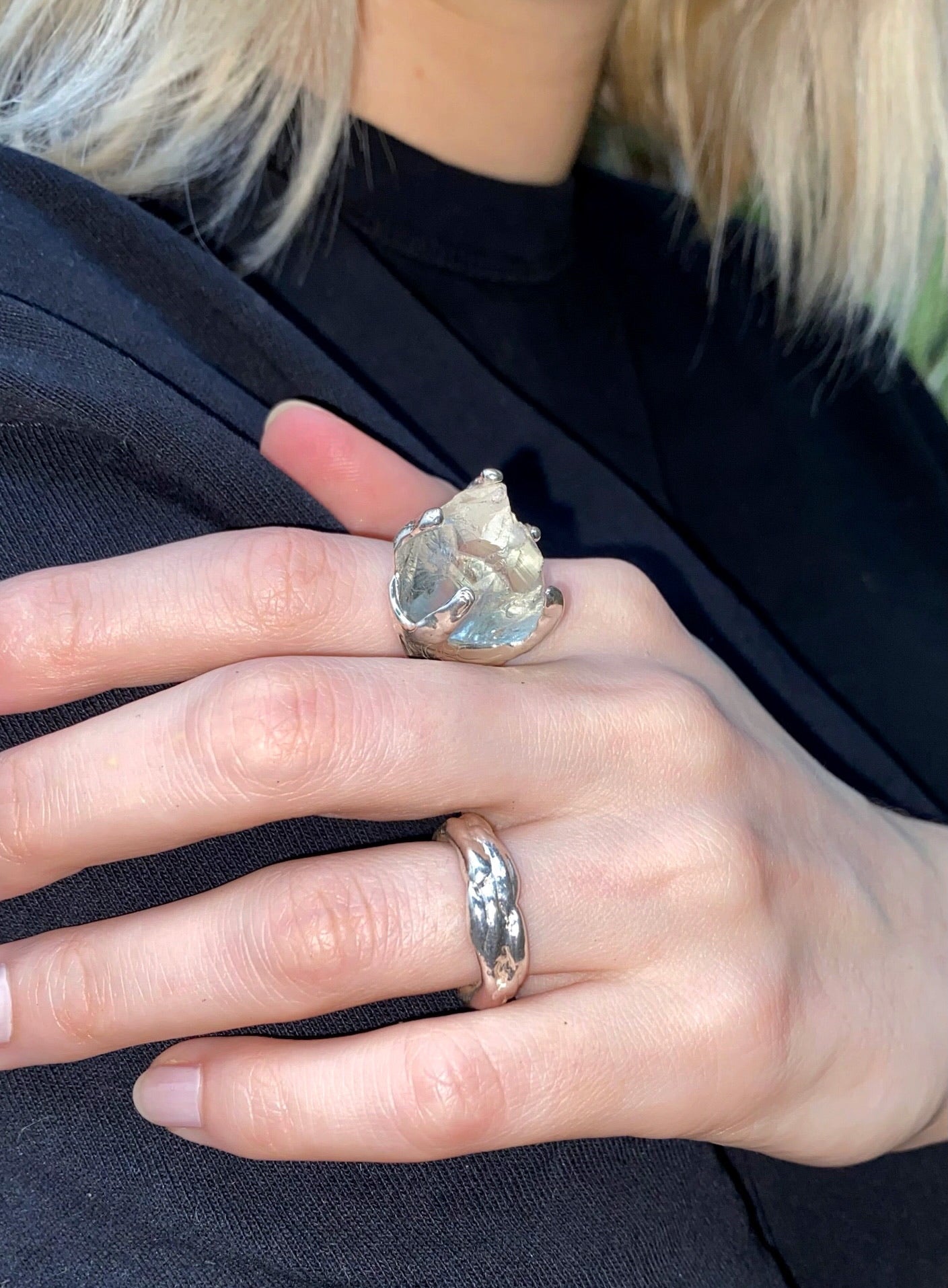 Prasiolite ring