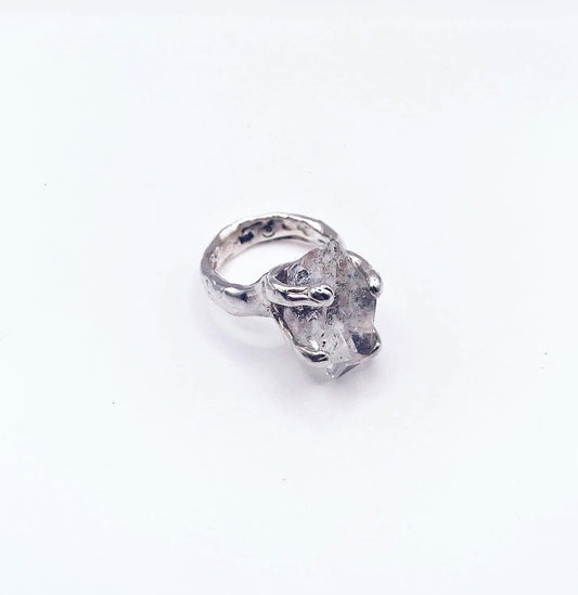 Herkimer Quartz ring