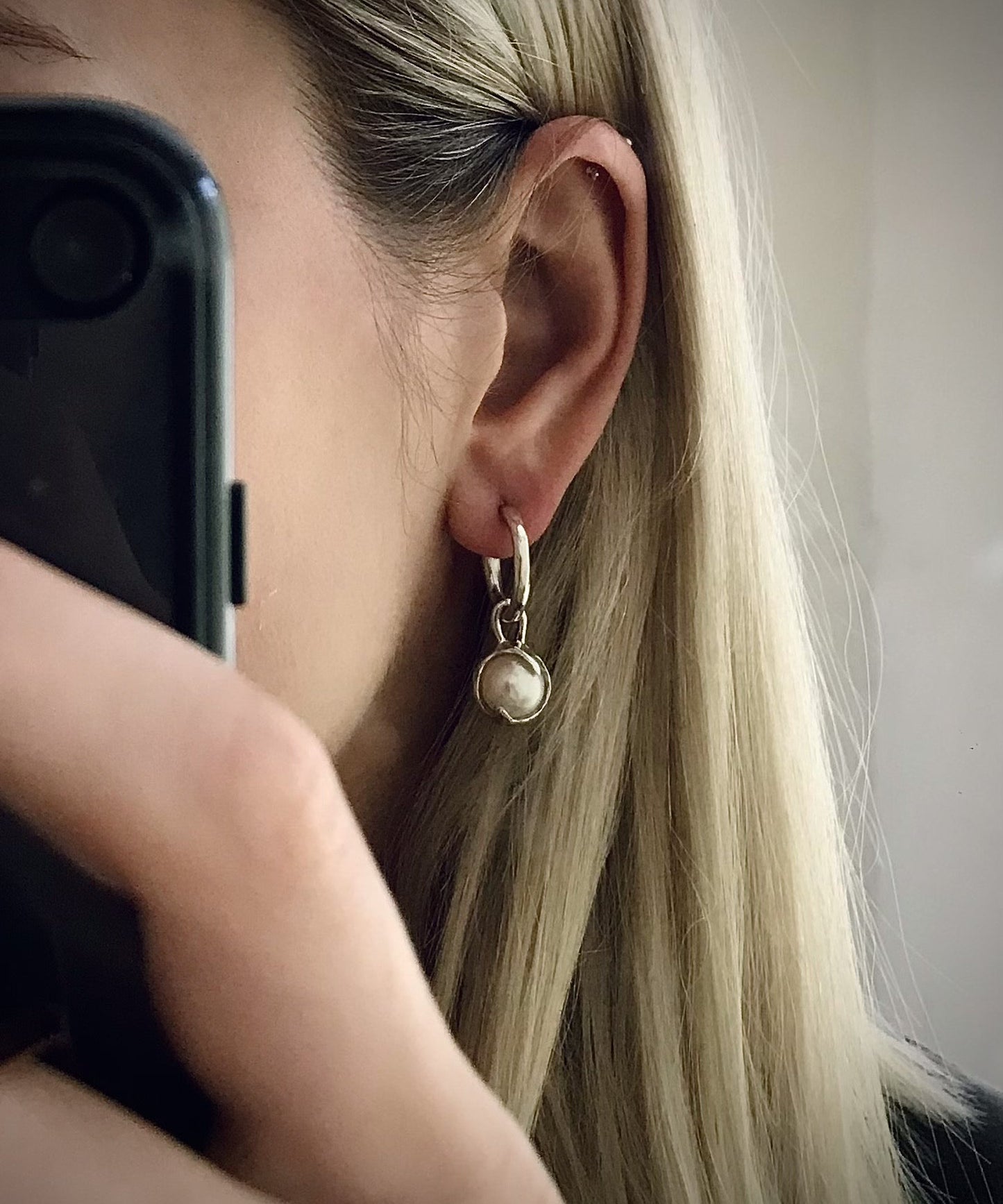 Pearl Hoop-Earrings